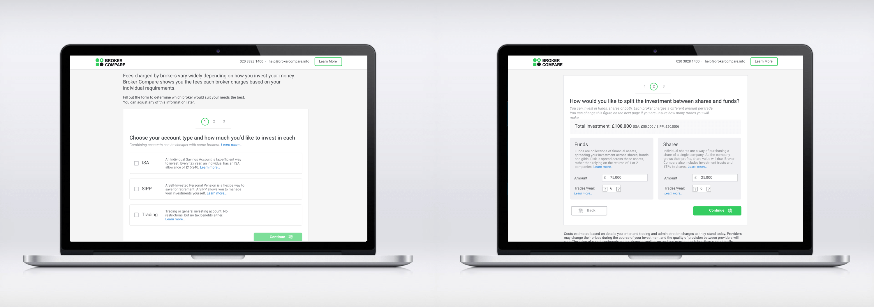 Broker Compare - Final Wireframes A