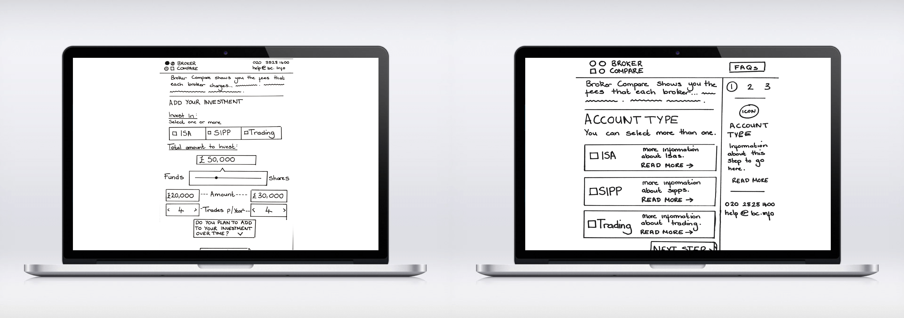 Broker Compare - Paper Prototype