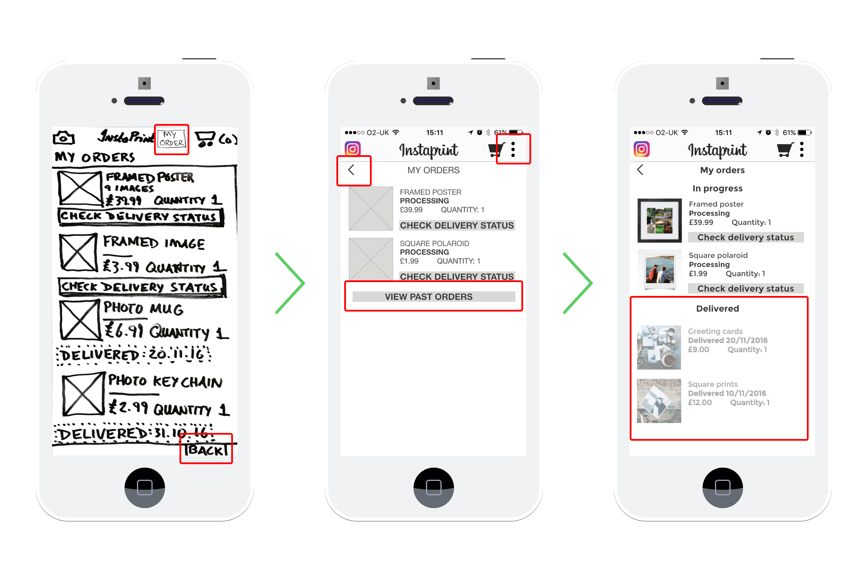 Instaprint - My Orders Page